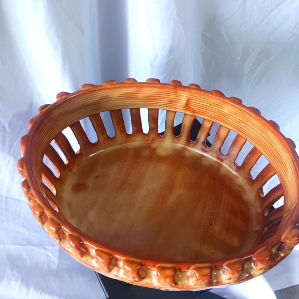 Trompe L'Oeil Italian Ceramic basket